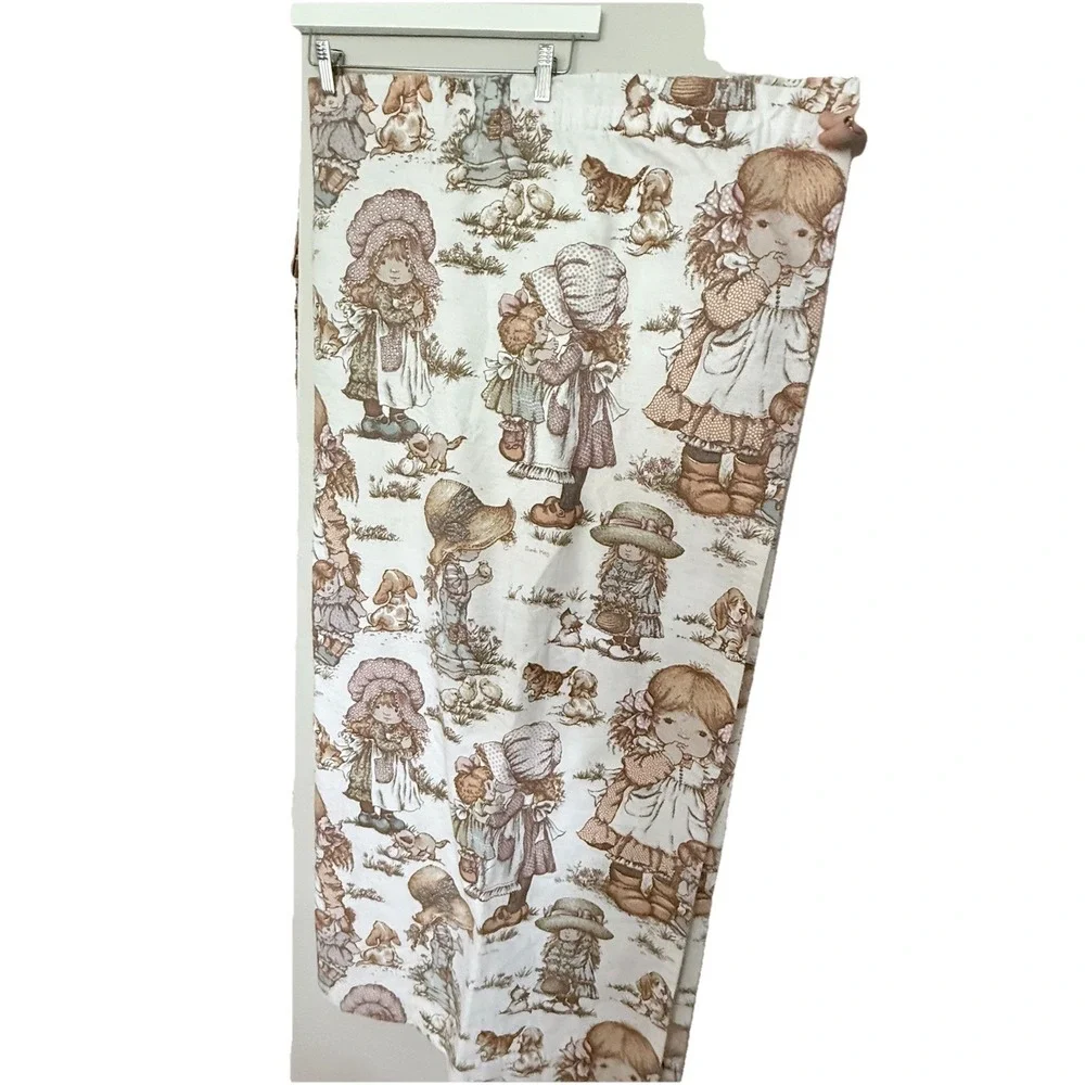 Sarah Kay Retro Kitsch‎ Holly Hobbie Pair Of Curtain Panels 70s Cottage Whimsy